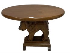 Mid-20th century carved teak and mahogany occasional table