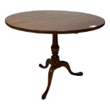 George III mahogany tripod table