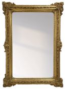 19th century giltwood and gesso wall mirror