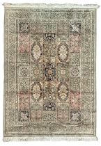 Indian design sage green ground rug