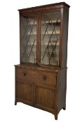 Regency mahogany secretaire bookcase