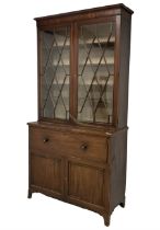 Regency mahogany secretaire bookcase