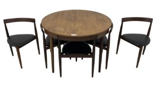 Hans Olsen for Frem Rojle - 'Roundette' 1960s Danish teak dining extending table