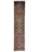 Persian Yalameh terracotta ground runner rug