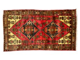 Persian Taleghan red ground rug