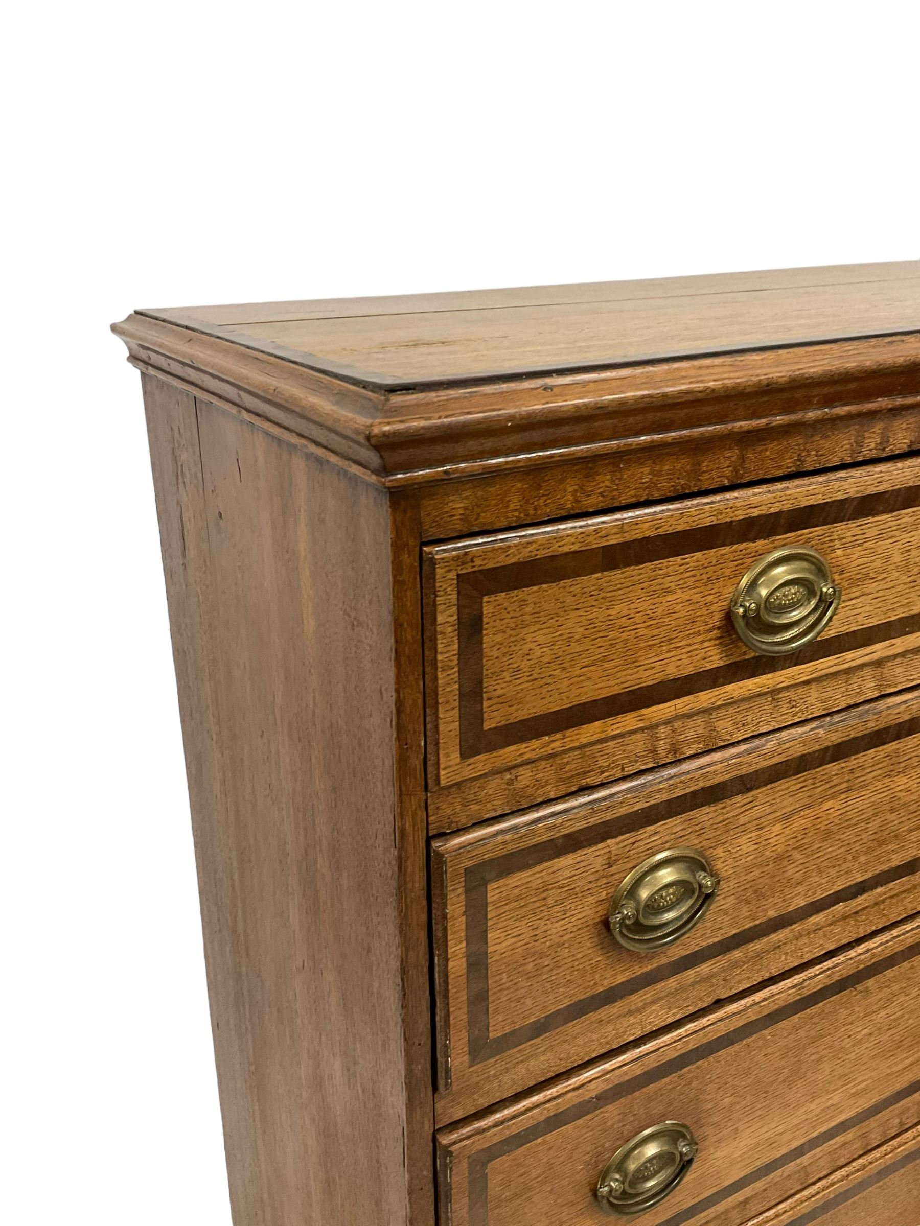 George III oak chest - Image 2 of 6