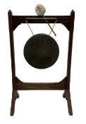 Early 20th century oak free-standing dinner gong