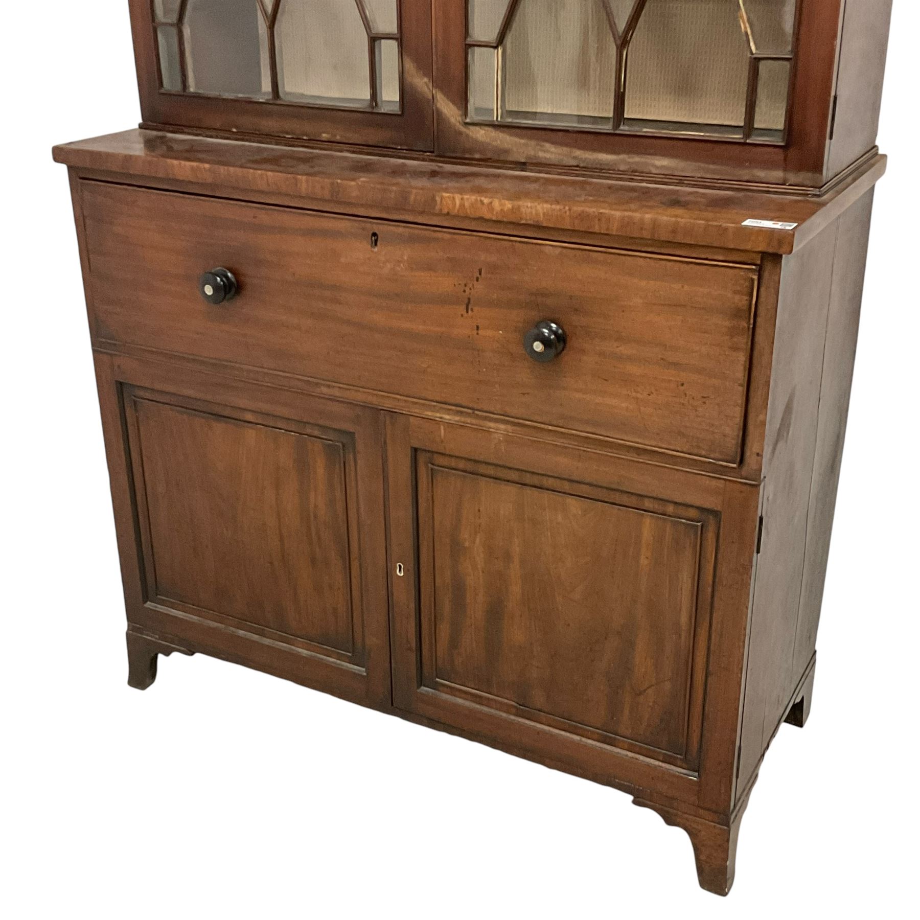Regency mahogany secretaire bookcase - Image 5 of 11