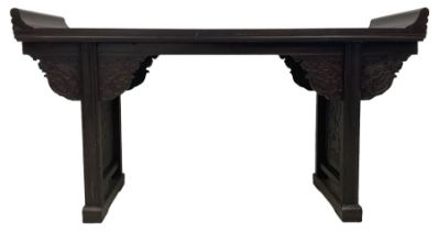 17th century design Chinese lacquered hardwood altar table