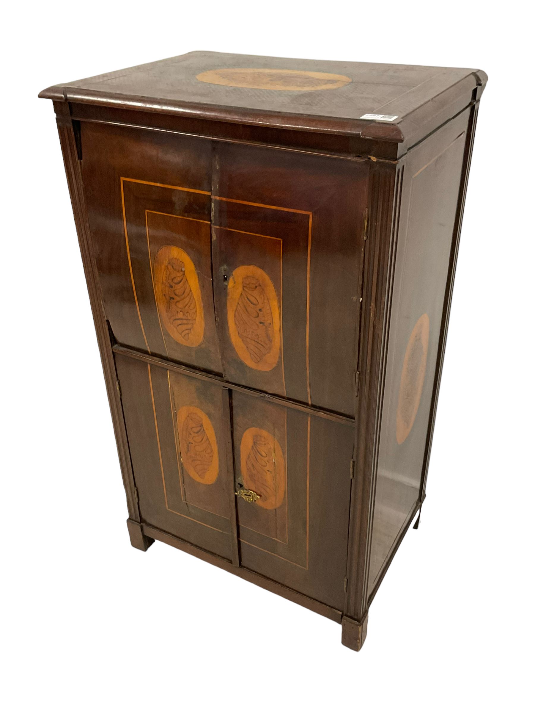 19th century inlaid mahogany cupboard - Image 2 of 6
