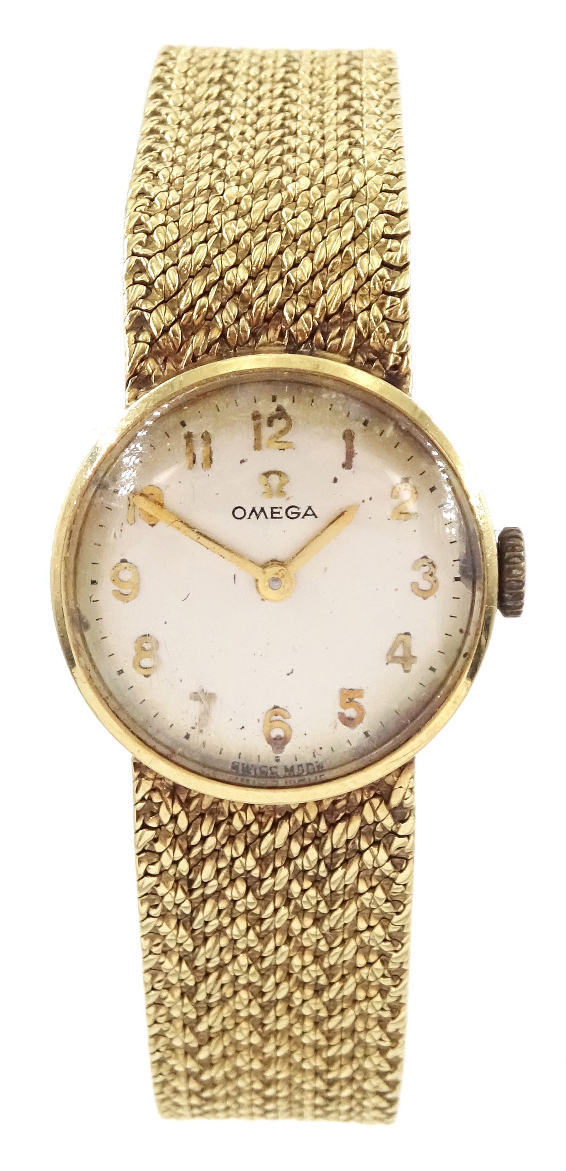 Omega ladies 9ct gold manual wind wristwatch