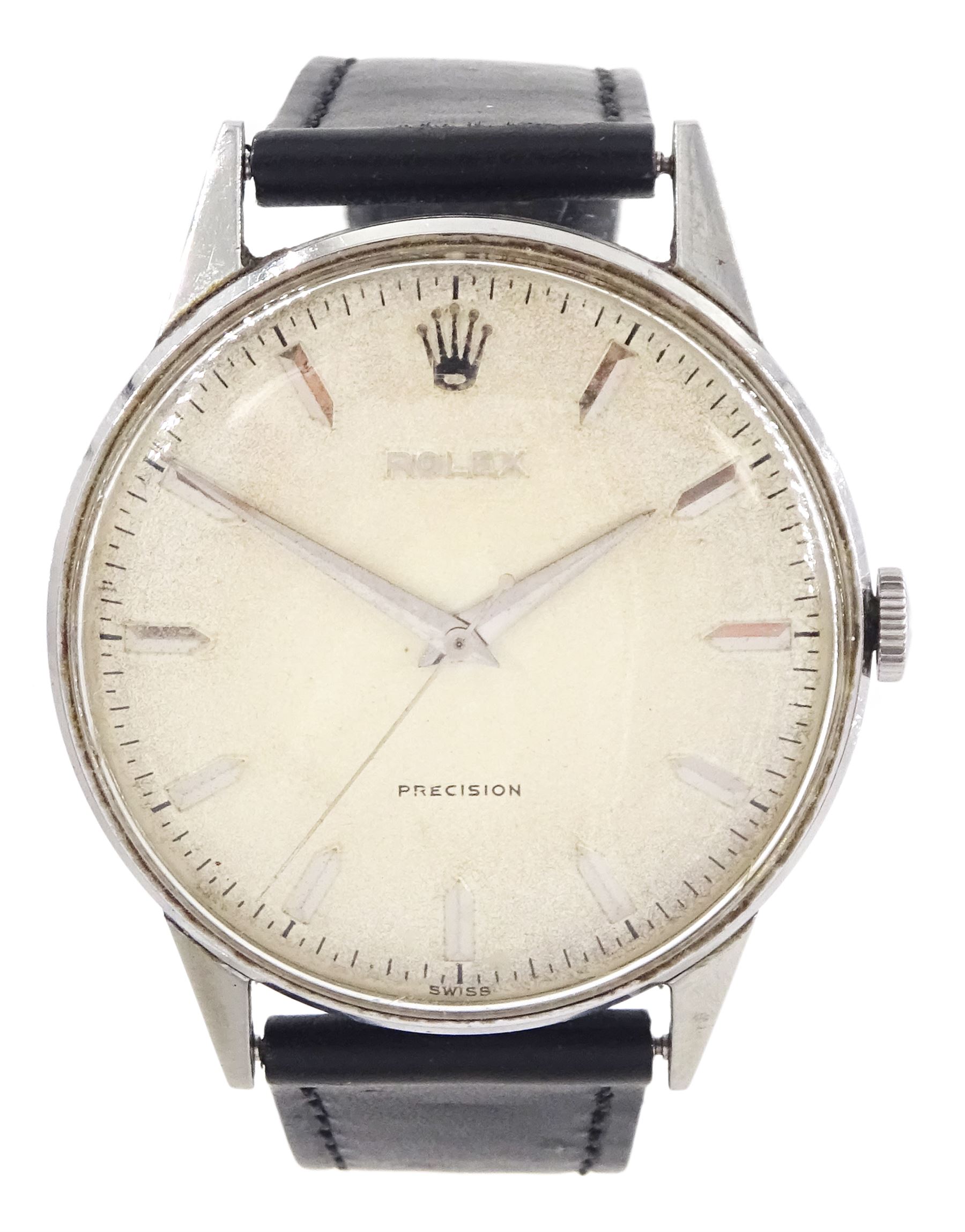 Rolex Precision gentleman's stainless steel manual wind wristwatch