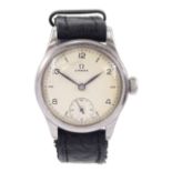 Omega gentleman's stainless steel manual wind wristwatch
