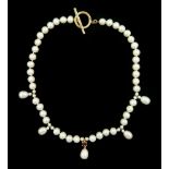 Single strand cultured pearl necklace