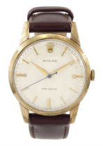 Rolex Precision gentleman's 9ct gold manual wind wristwatch