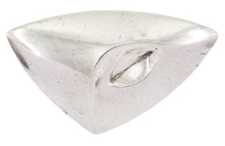 Georg Jensen silver abstract triangle brooch