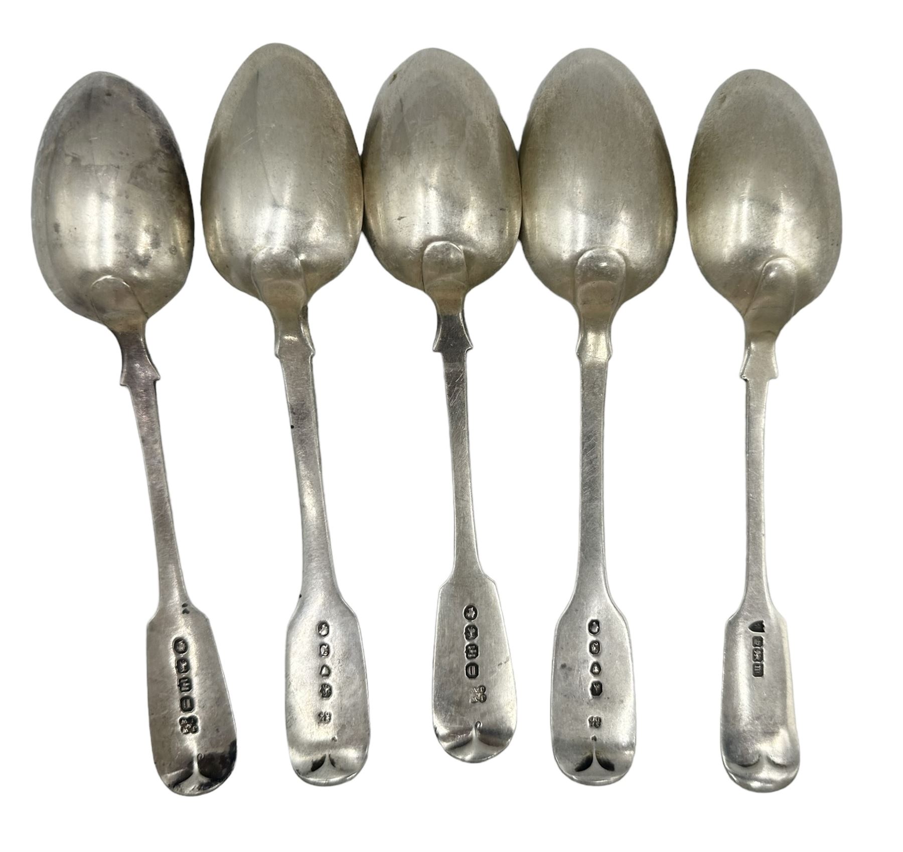 Pair of Victorian silver fiddle pattern dessert spoons Exeter 1860 Maker Josiah Williams & Co - Image 2 of 3