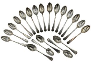 Collection of silver teaspoons