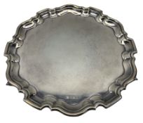 Circular silver salver