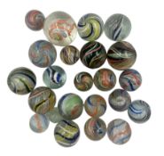 Early 20th century glass marbles