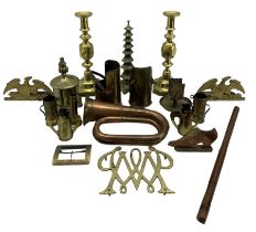 Quantity of Trench Art and similar items including two scuttles