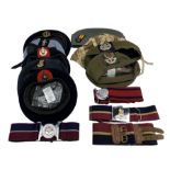 Scottish military beret with Queens Own Highlanders badge