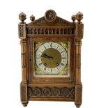 Lenzkirch - late 19th century German 8-day walnut mantle clock