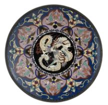 Japanese Meiji Cloisonne circular dish