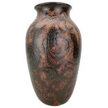 John Egerton (c1945 - ) - Sgraffito vase decorated with grapes