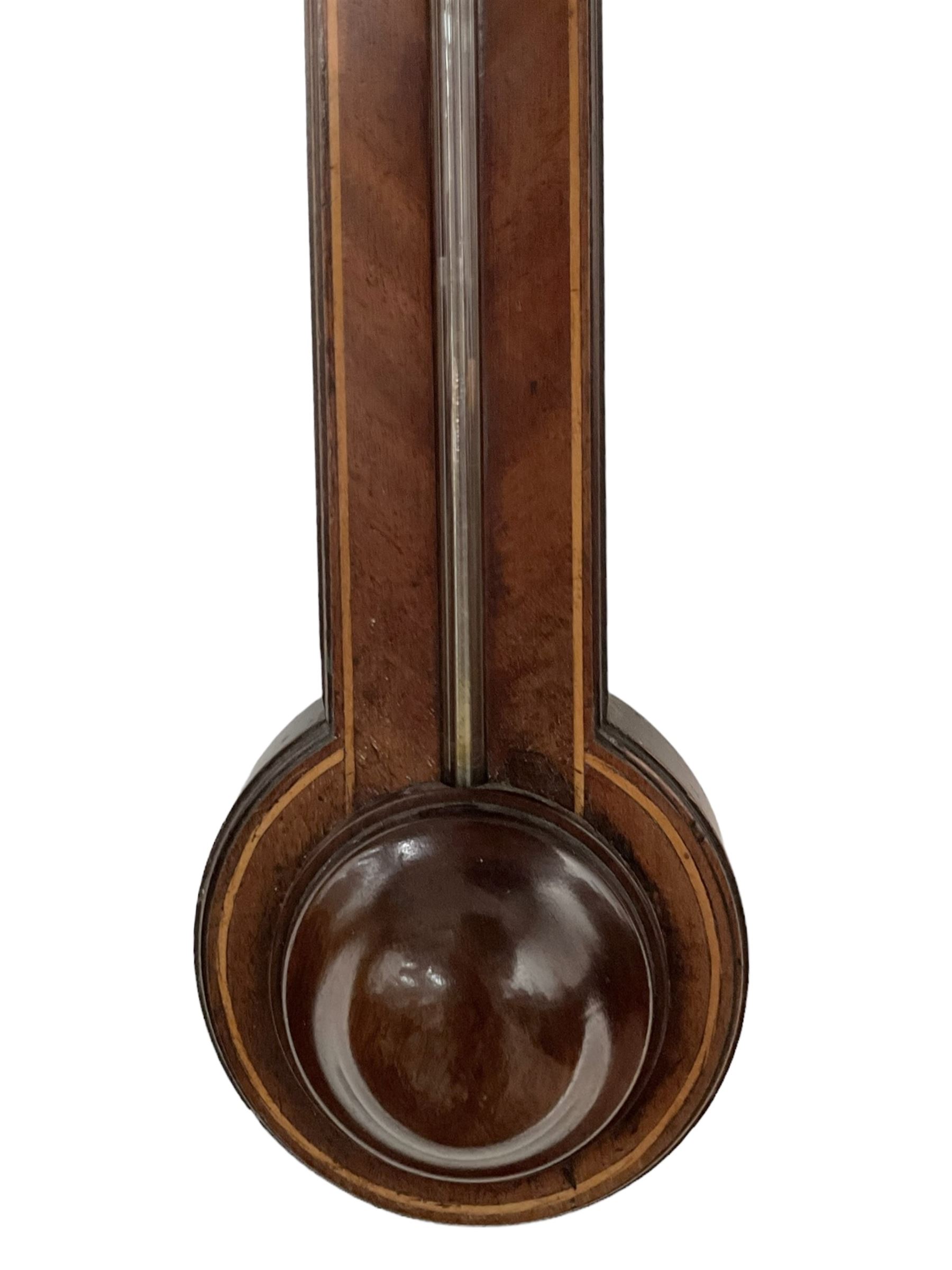 18th century - Stick barometer with a broken pediment and brass register inscribed Robert Fyter - Image 2 of 3