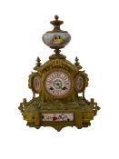 French - late 19th century gilt spelter 8-day mantle clock