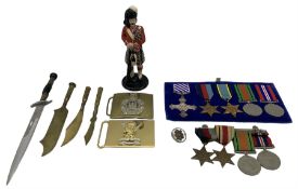 Group of four WWII medals including War Medal
