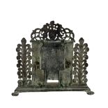 Victorian salesman miniature cast brass fireplace and surround