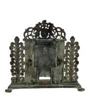 Victorian salesman miniature cast brass fireplace and surround