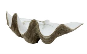 Large faux model of a clam shell