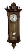 German - 20th century 8-day spring driven wall clock in a 19th century styled mahogany case