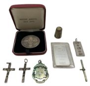 Selby Abbey 1069-1969 commemorative silver medallion