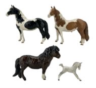 Royal Doulton horses comprising Piebald Pinto Pony