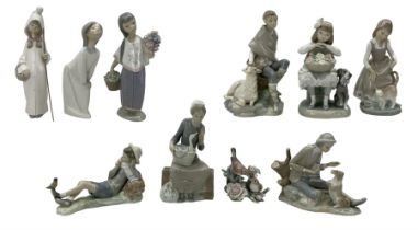 Lladro figures to include Shepherd Boy with Sheep