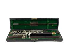 Early 20th century rosewood flute by Rudall