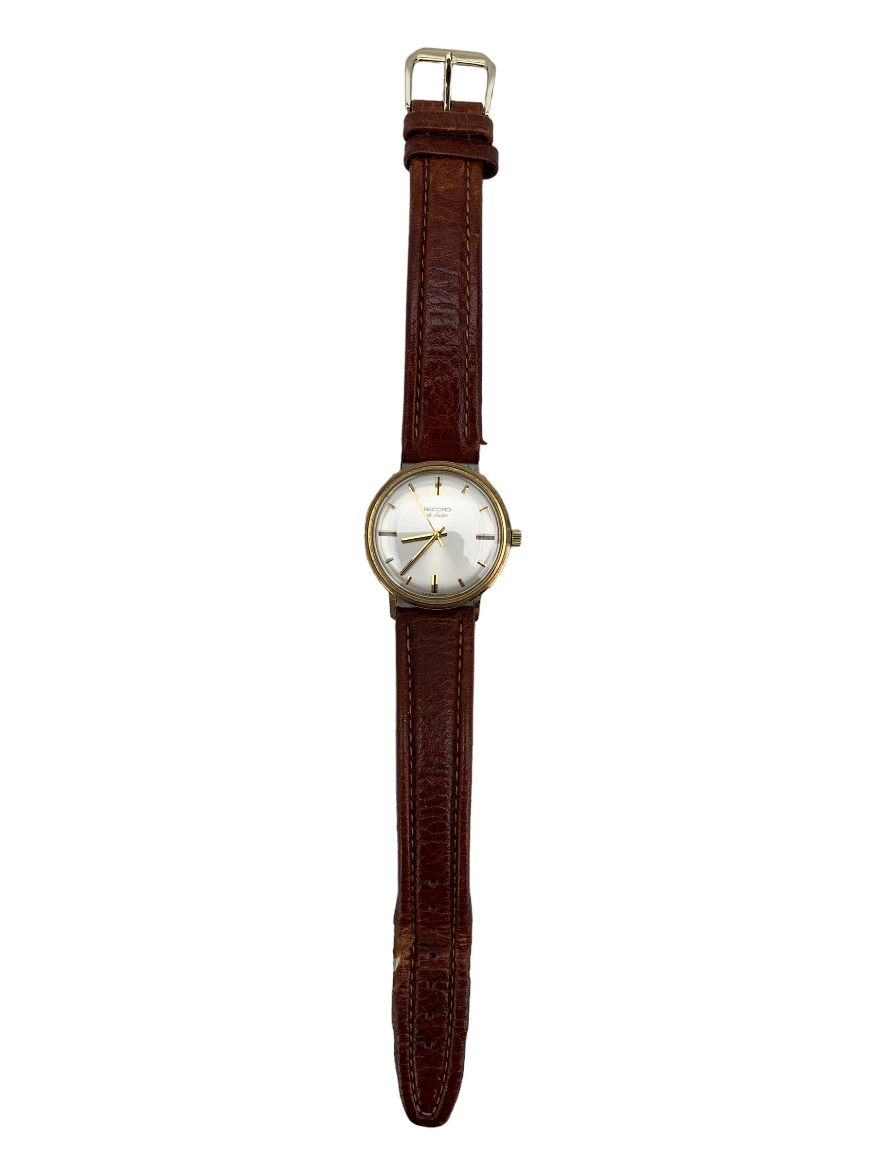 Record de Luxe gentleman's 9ct gold automatic presentation wristwatch