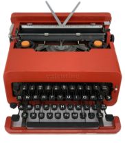 1960s red plastic Olivetti Valentine portable typewriter