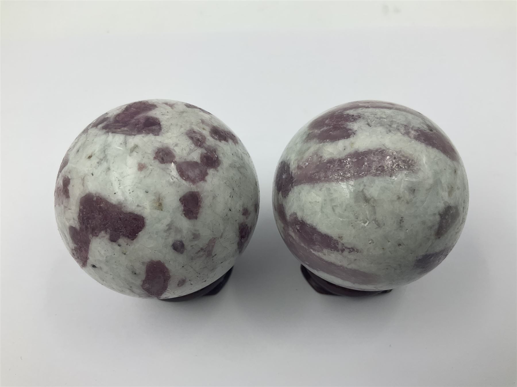 Pair of pink tourmaline spheres - Image 3 of 4