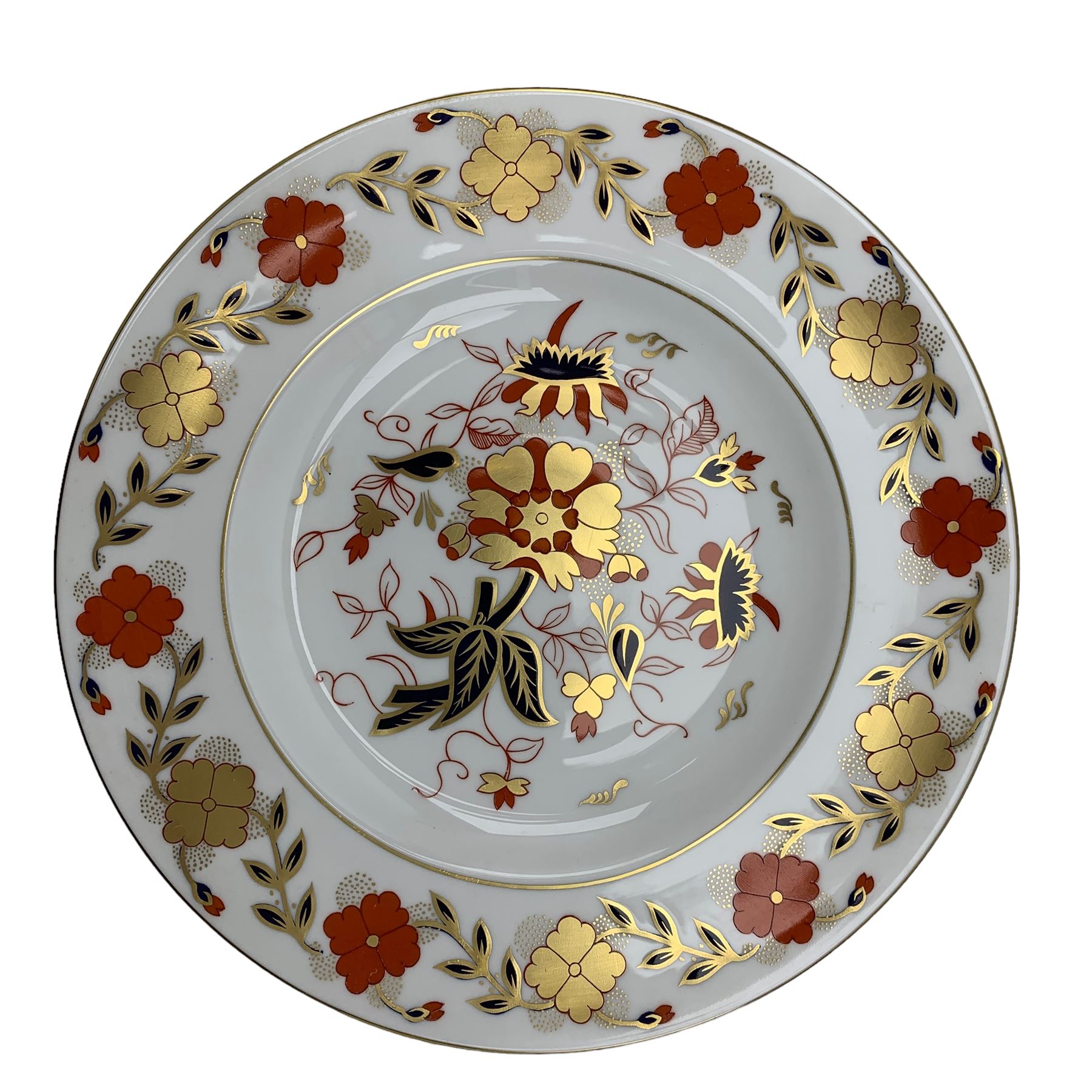 Three Royal Crown Derby plates comprising a pair of Asian Rose dinner plates no. 8687 D27cm and a Ro - Image 3 of 7