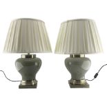 Pair of Chinese porcelain lamps