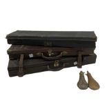 Early 20th century 'Linsley Brothers' leather shotgun case
