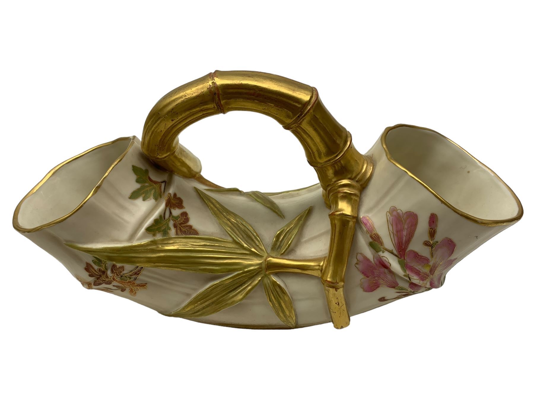 Royal Worcester blush ivory porcelain double-ended vase - Image 3 of 4