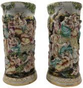 Pair of Capodimonte vases
