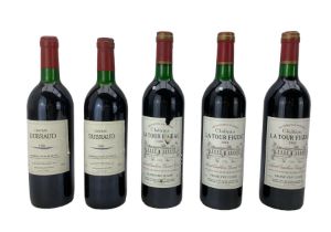 Three bottles of Chateau La Tour Figeac 1988