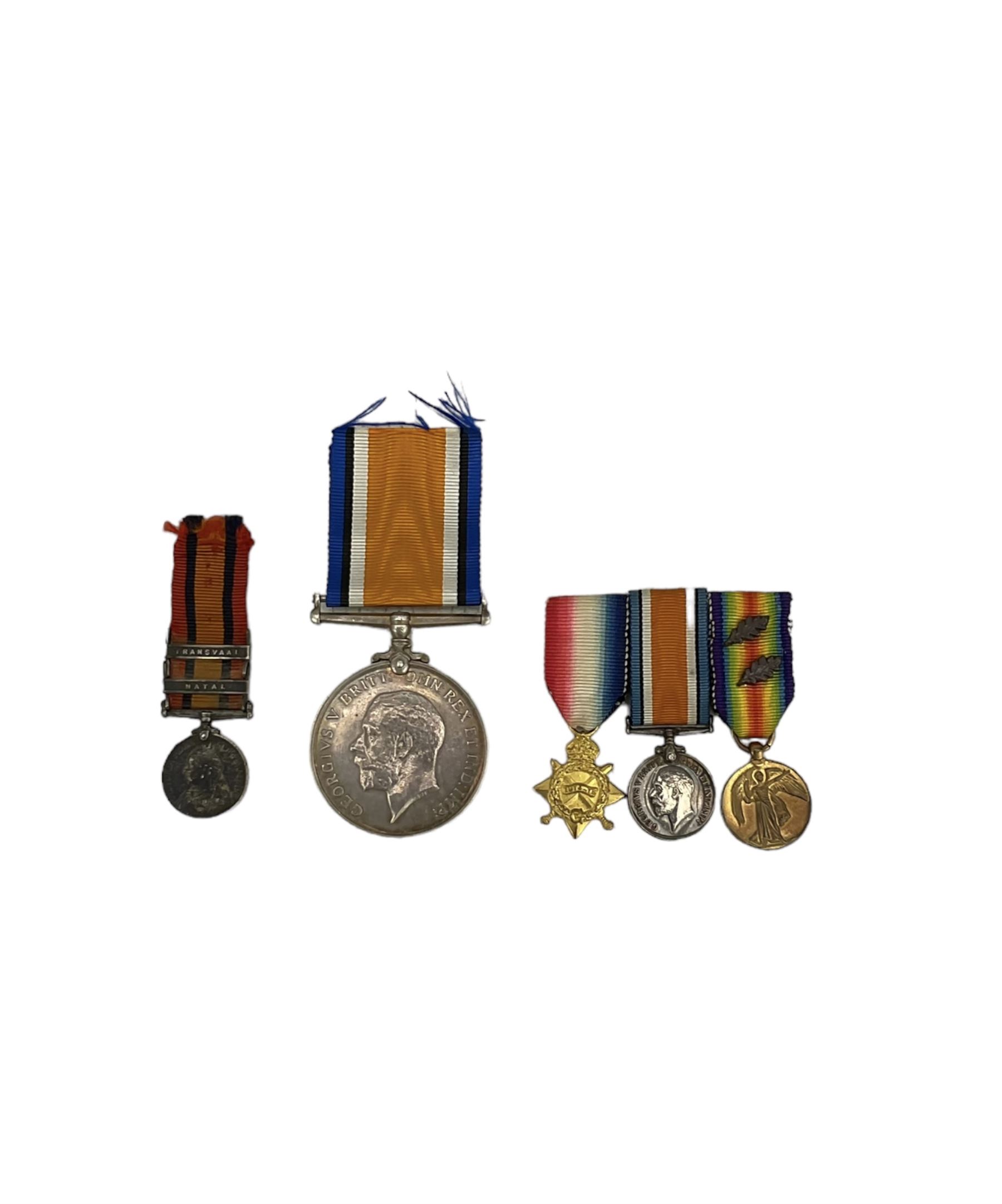 Queen's South Africa miniature medal with Transvaal and Natal clasps